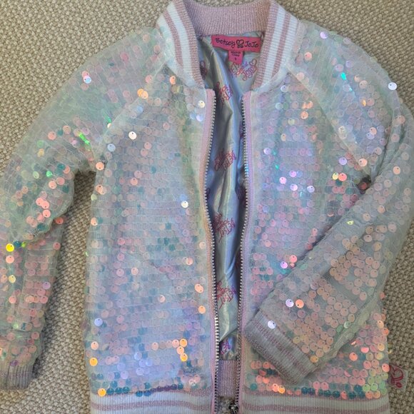 Betsey Johnson Kid's Sequin Bomber Jacket - Picture 1 of 3